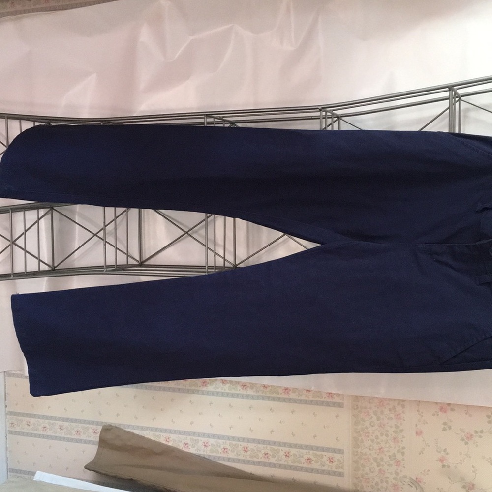 Navy adjustable chinos